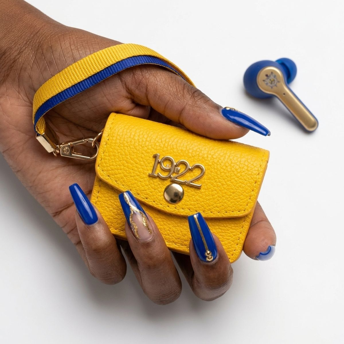 SGRHO Yellow 1922 Earbud Mini Snap Case with Clip