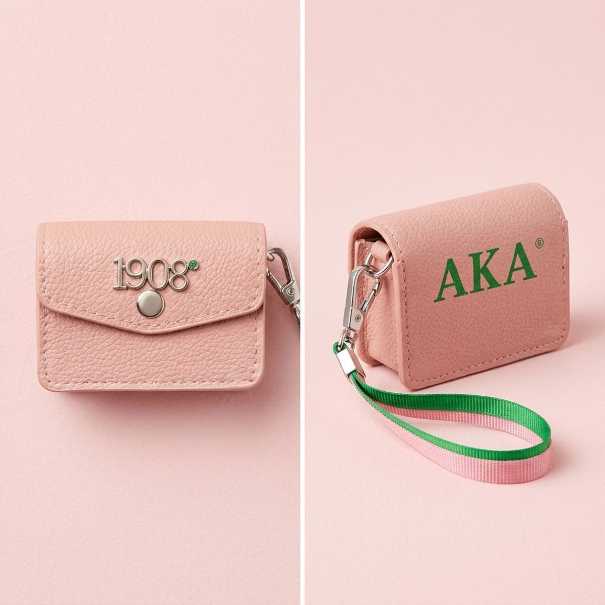 AKA Pink 1908 Earbud Mini Snap Case with Clip