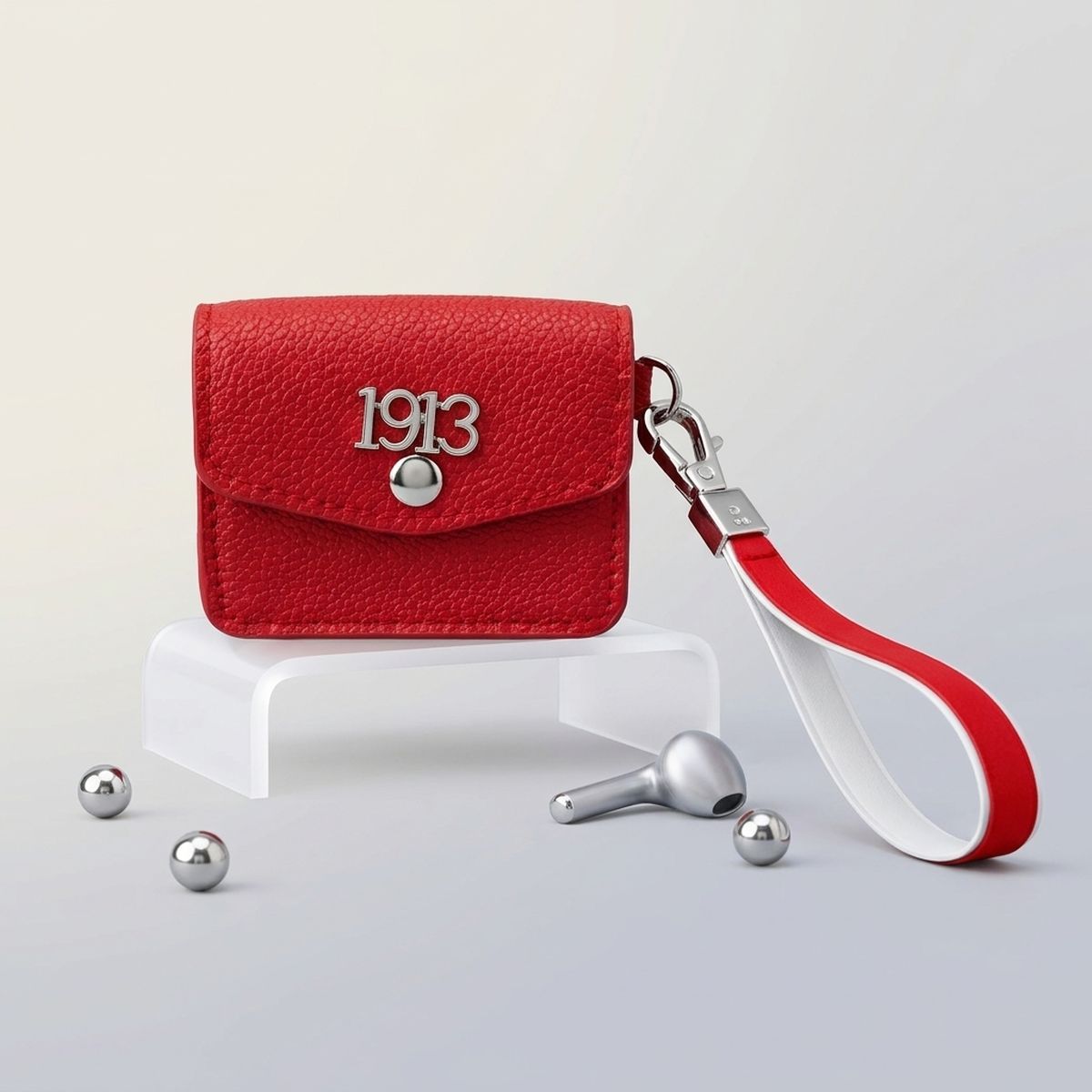DST Red 1913 Earbud Mini Snap Case with Clip