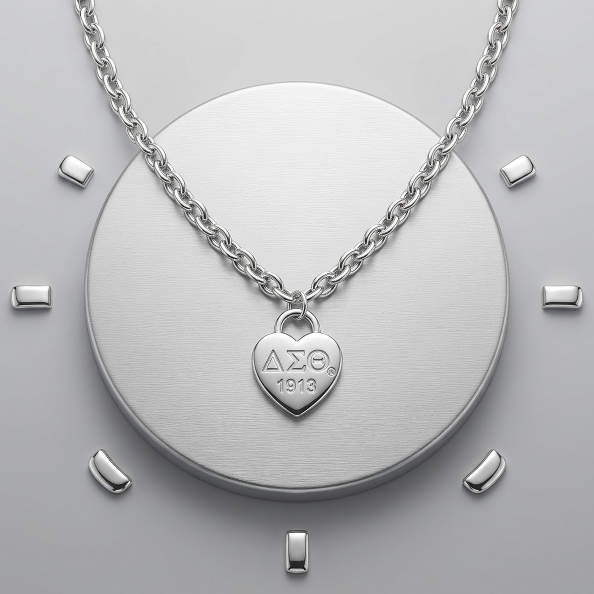 DST Silver 1913 Legacy Heart Lock Chain Necklace