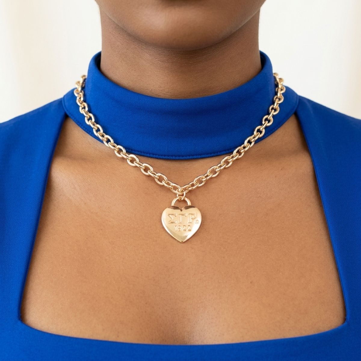 SGRHO Gold 1922 Legacy Heart Lock Chain Necklace