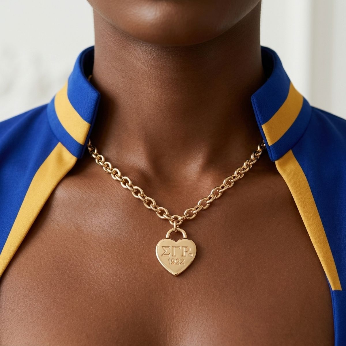 SGRHO Gold 1922 Legacy Heart Lock Chain Necklace
