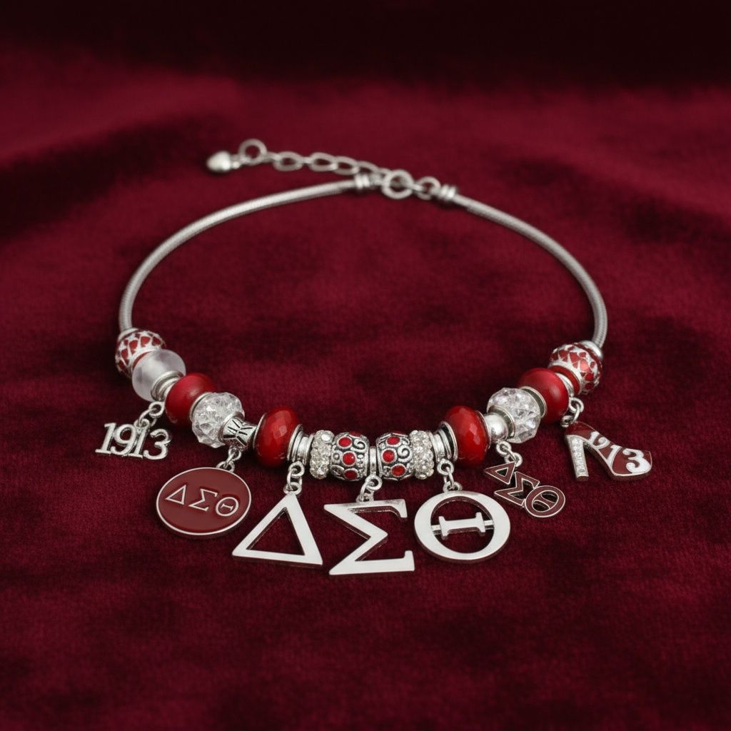 DST Snake Chain Luxe Bead and Charm Necklace