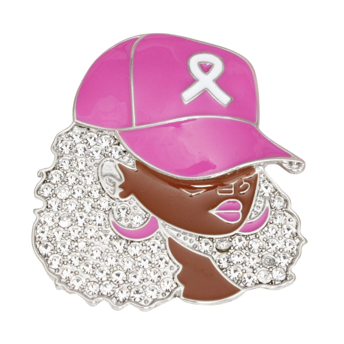 Breast Cancer Supportive Sister Silver Glam Brooch