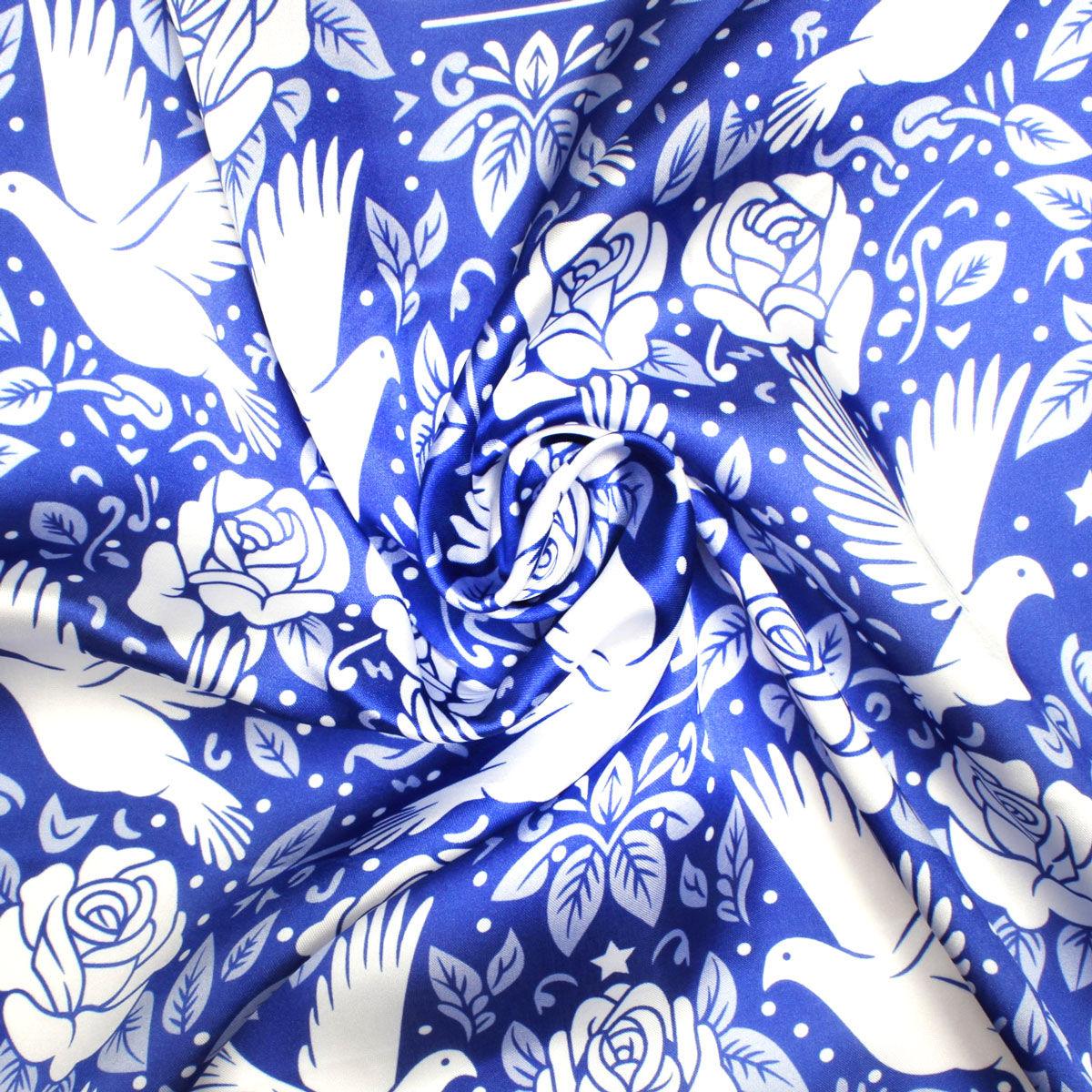 ZPB Blue and White Dove Square Sorority Scarf