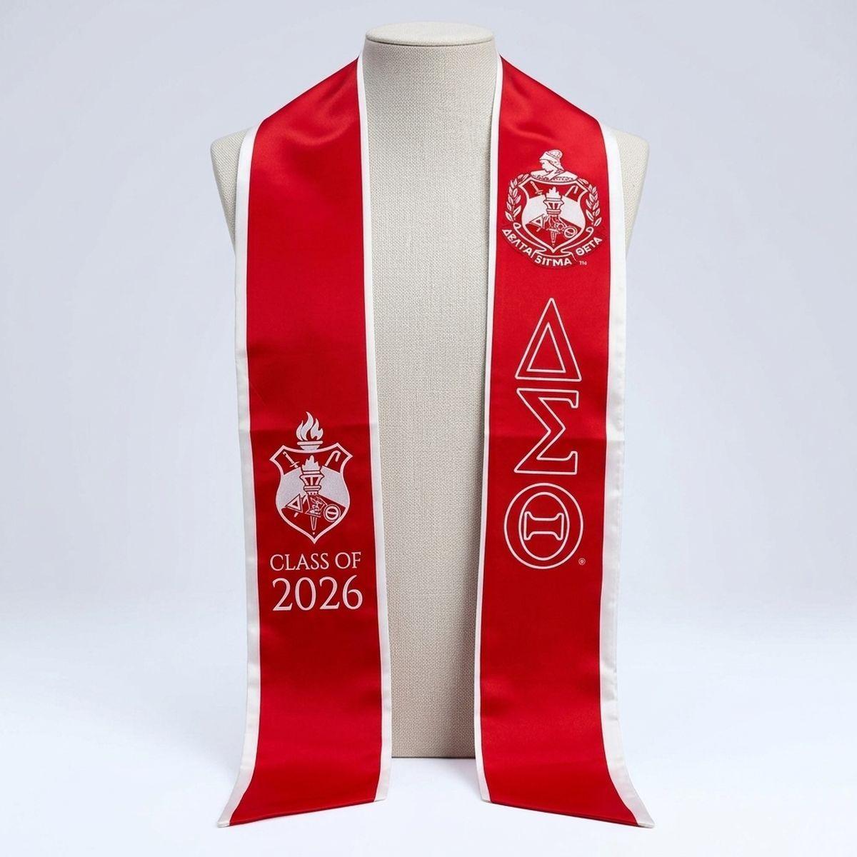 DST Print Legacy Honor Stole in Red with White