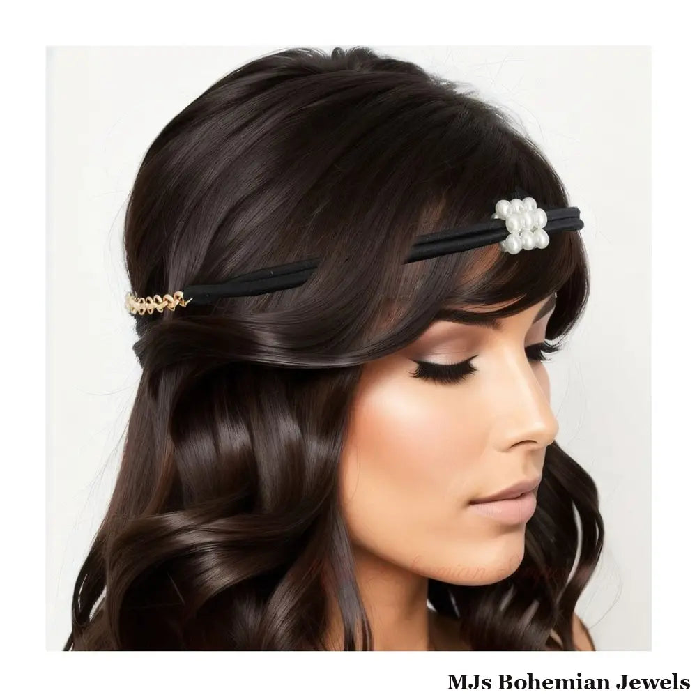 Gold and Pearl Hair Chain