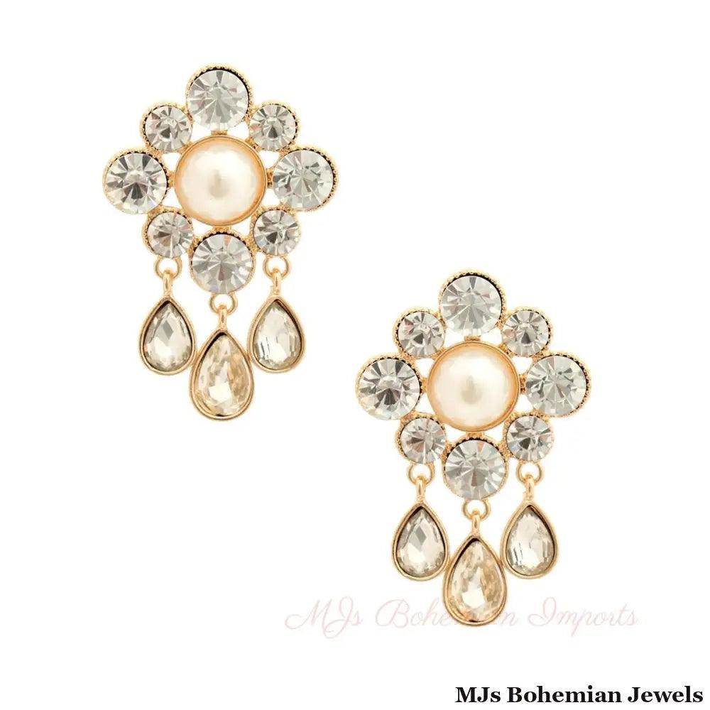 Gold Antique Flower Studs