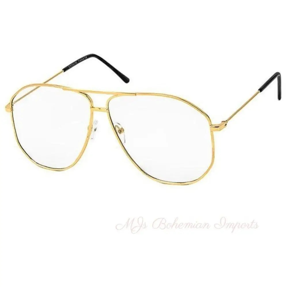 Gold Aviator Blue Light Glasses