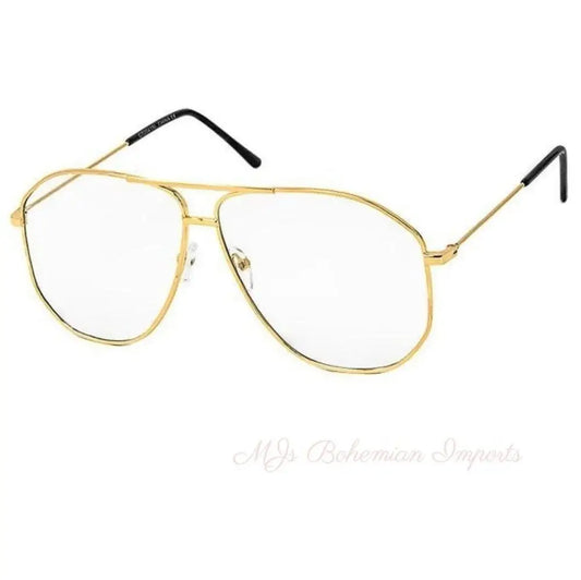 Gold Aviator Blue Light Glasses