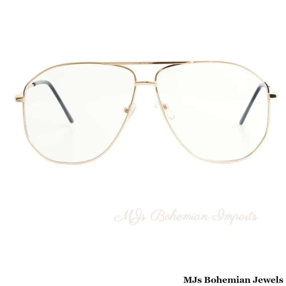 Gold Aviator Blue Light Glasses