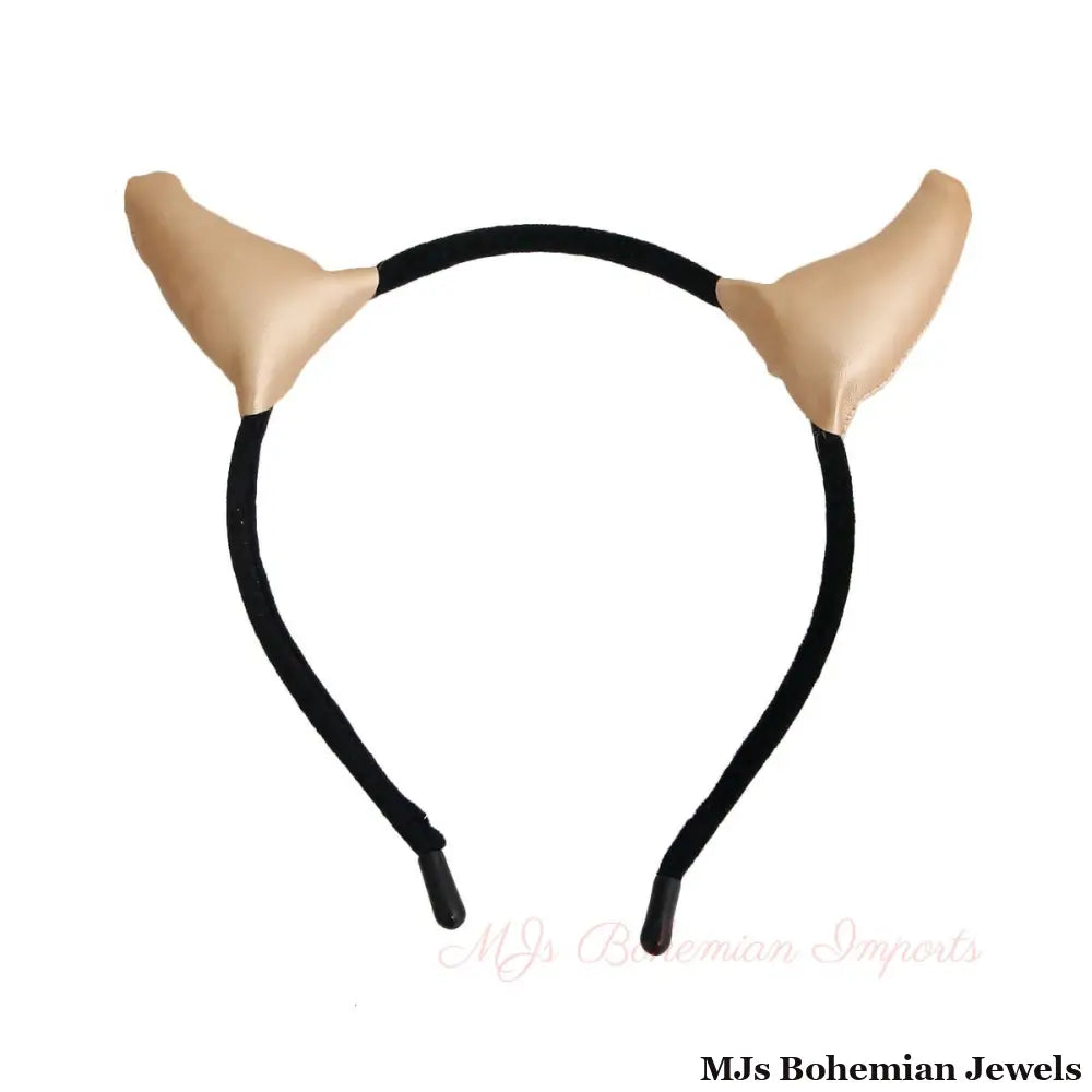 Gold Devil Horns Headband