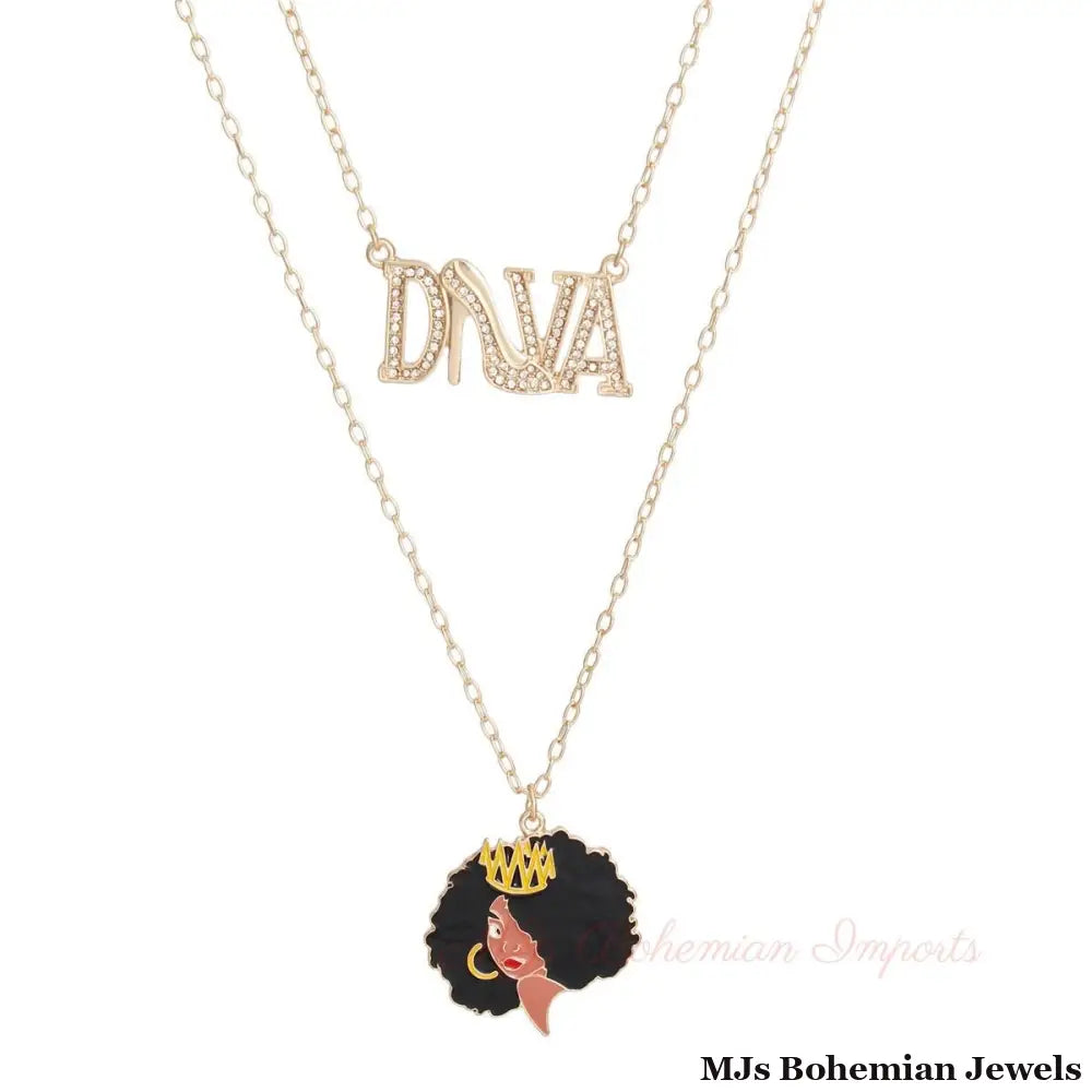 Gold Diva Afro 2 Pcs Chains