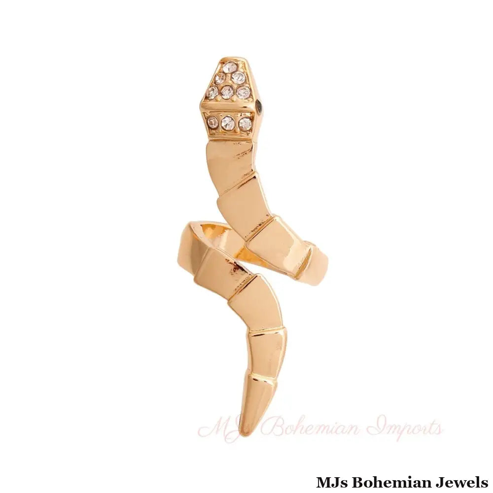 Gold Graduated Wrap Snake Ring