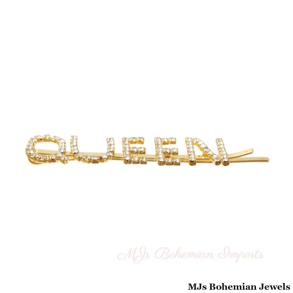 Gold QUEEN Bobby Pin