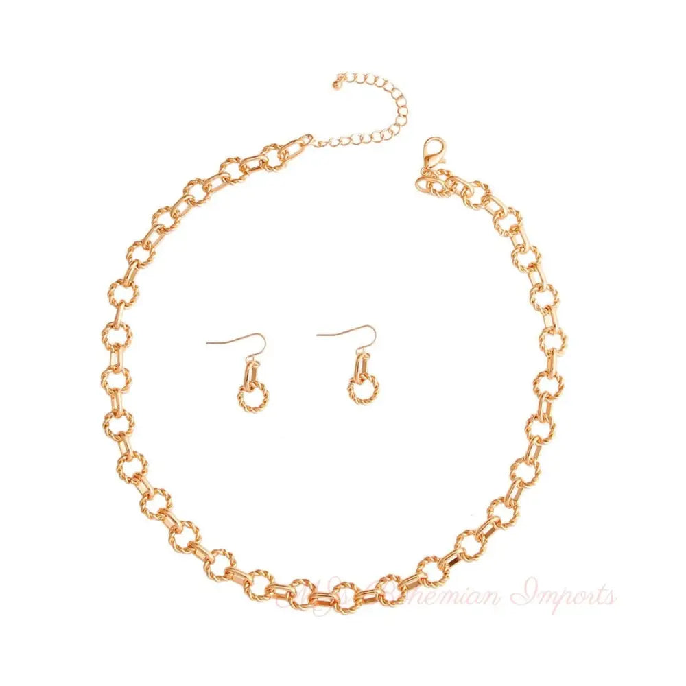 Gold Round Cable Link Chain