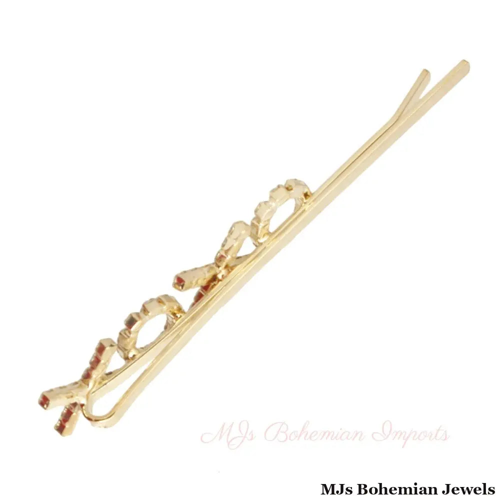 Gold XOXO Bobby Pin