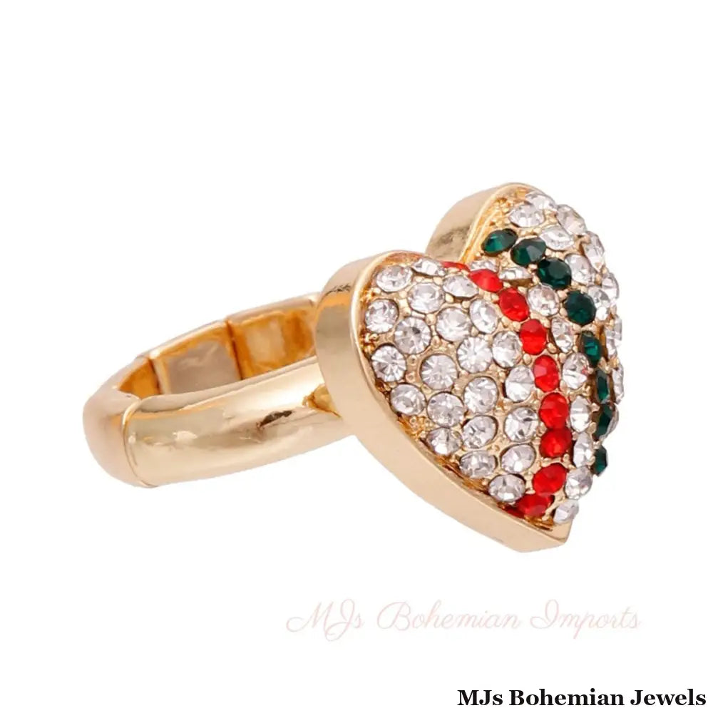 Golden Love Affair: 3D Heart Ring