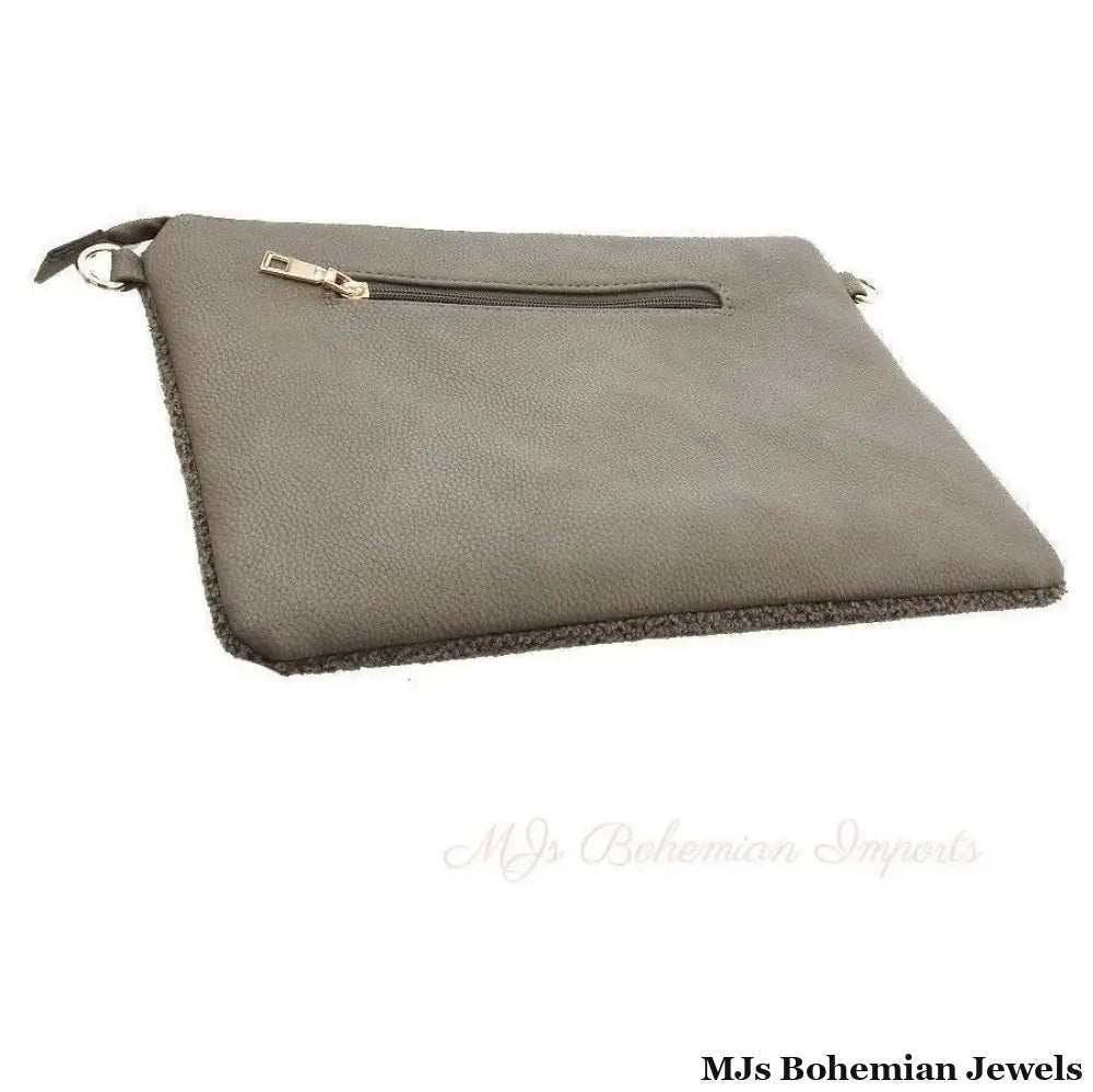 Gray Banana Clutch