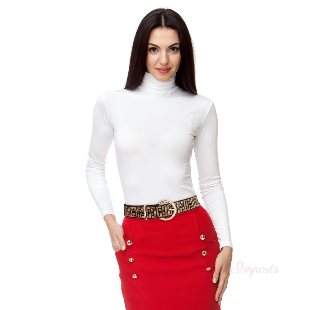 Greek Key Rhinestone Black Belt