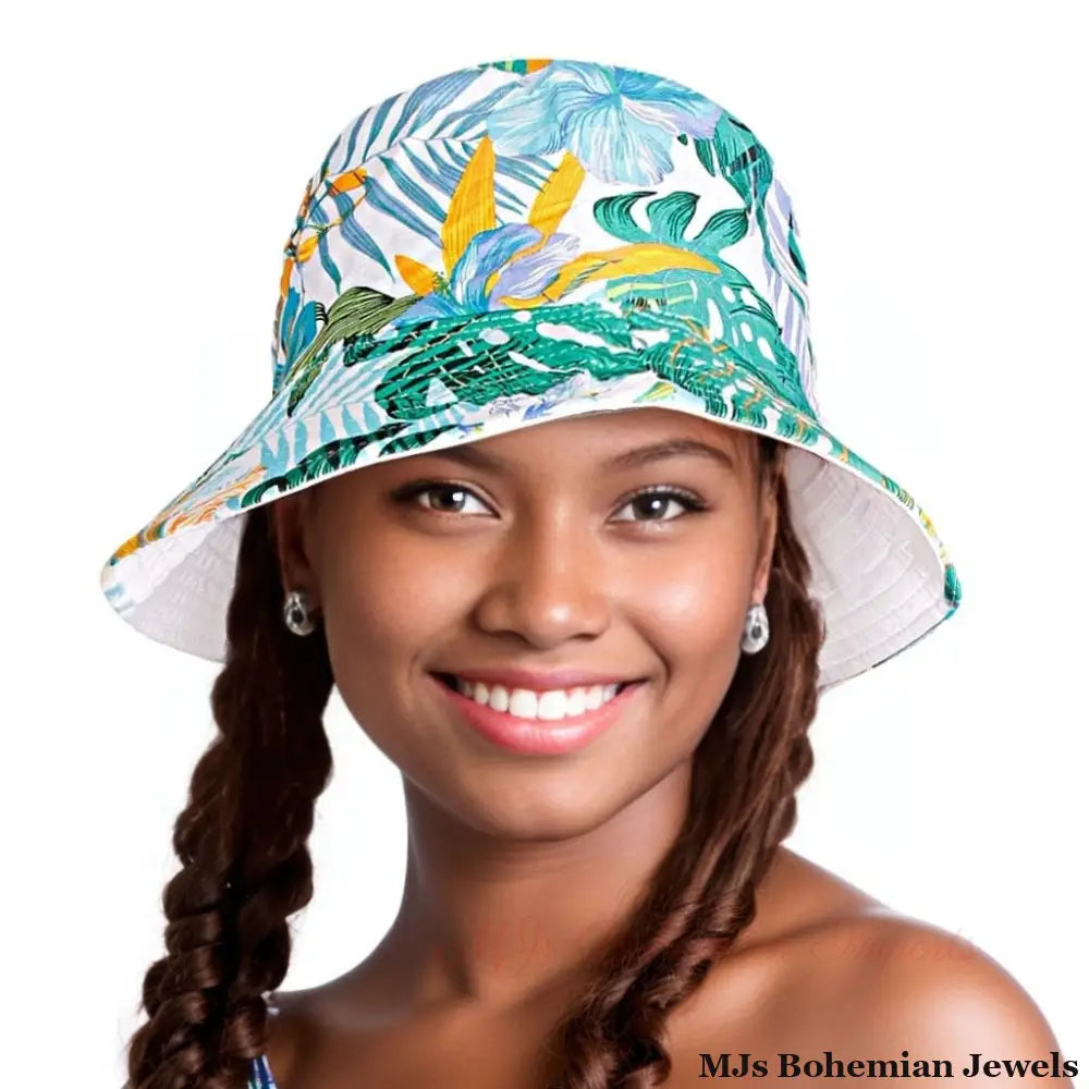 Green Tropical Reversible Hat