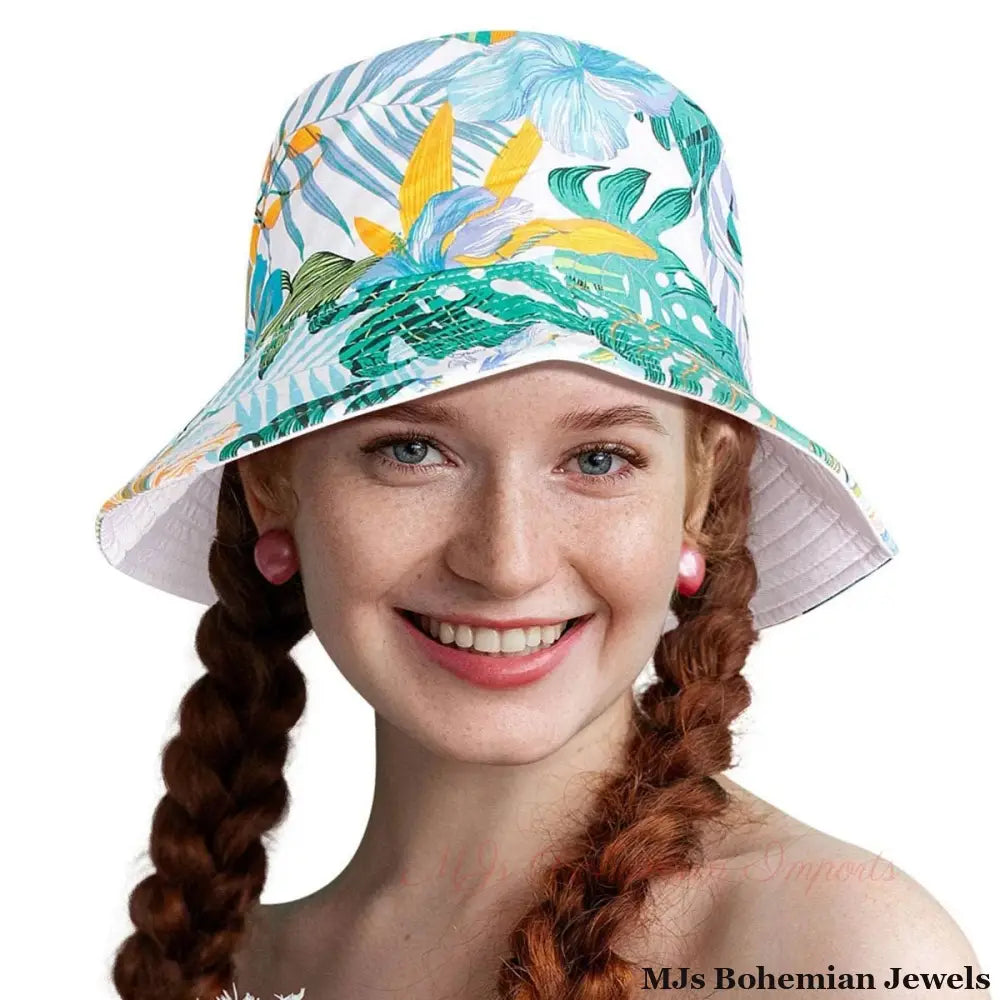 Green Tropical Reversible Hat