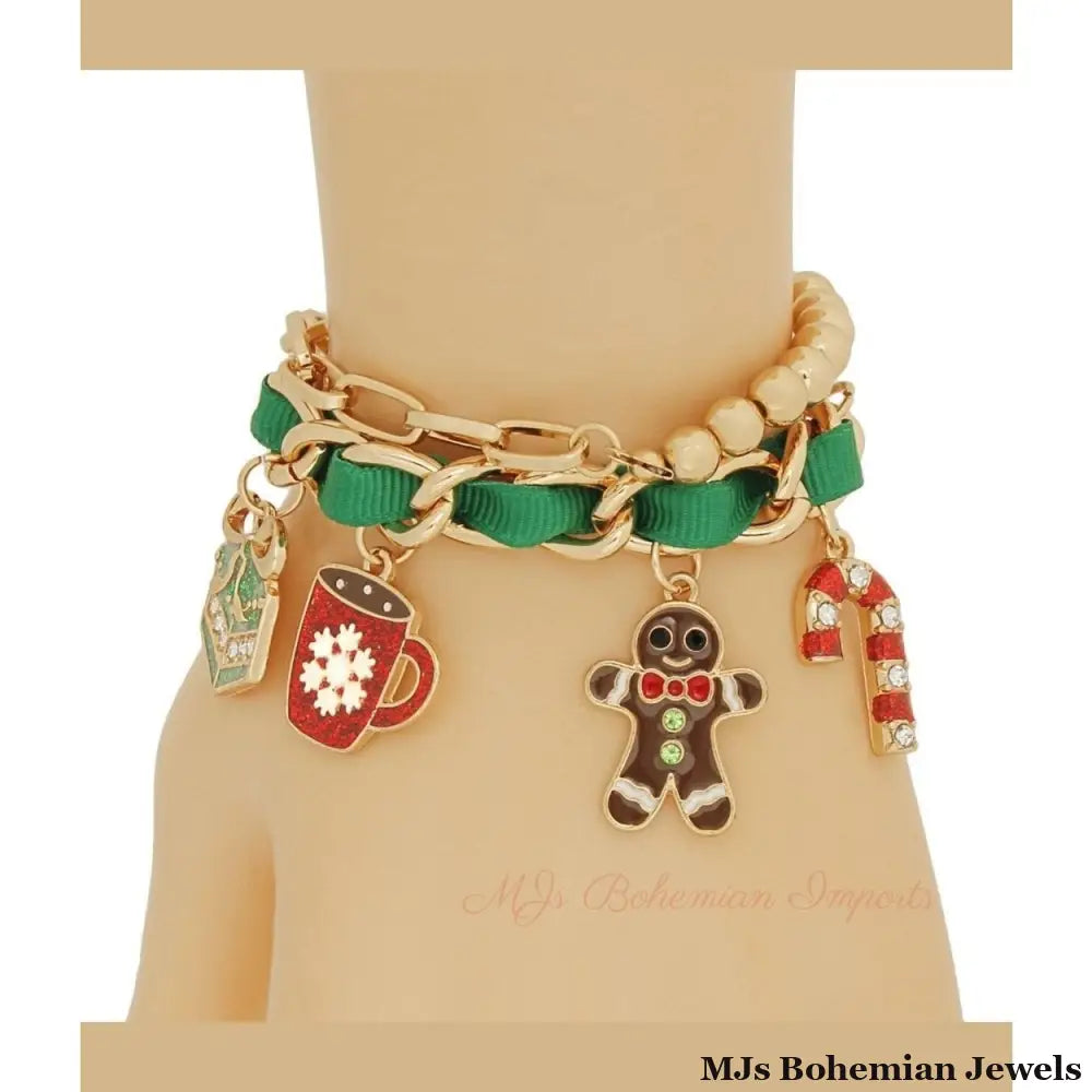 Green Xmas Cocoa Bracelets