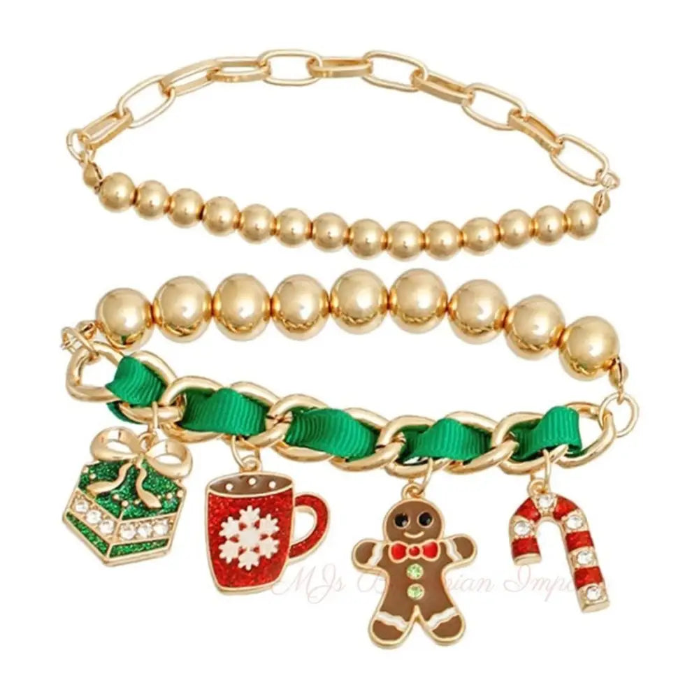 Green Xmas Cocoa Bracelets