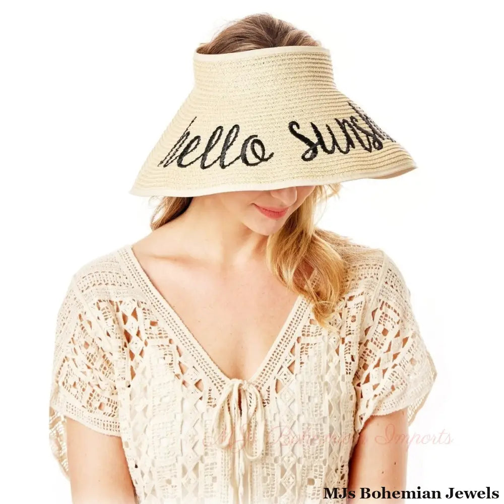 Hello Sunshine Beach Visor Hat