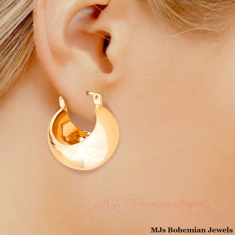 Hoop 14K Gold Mini Ball Earrings for Women