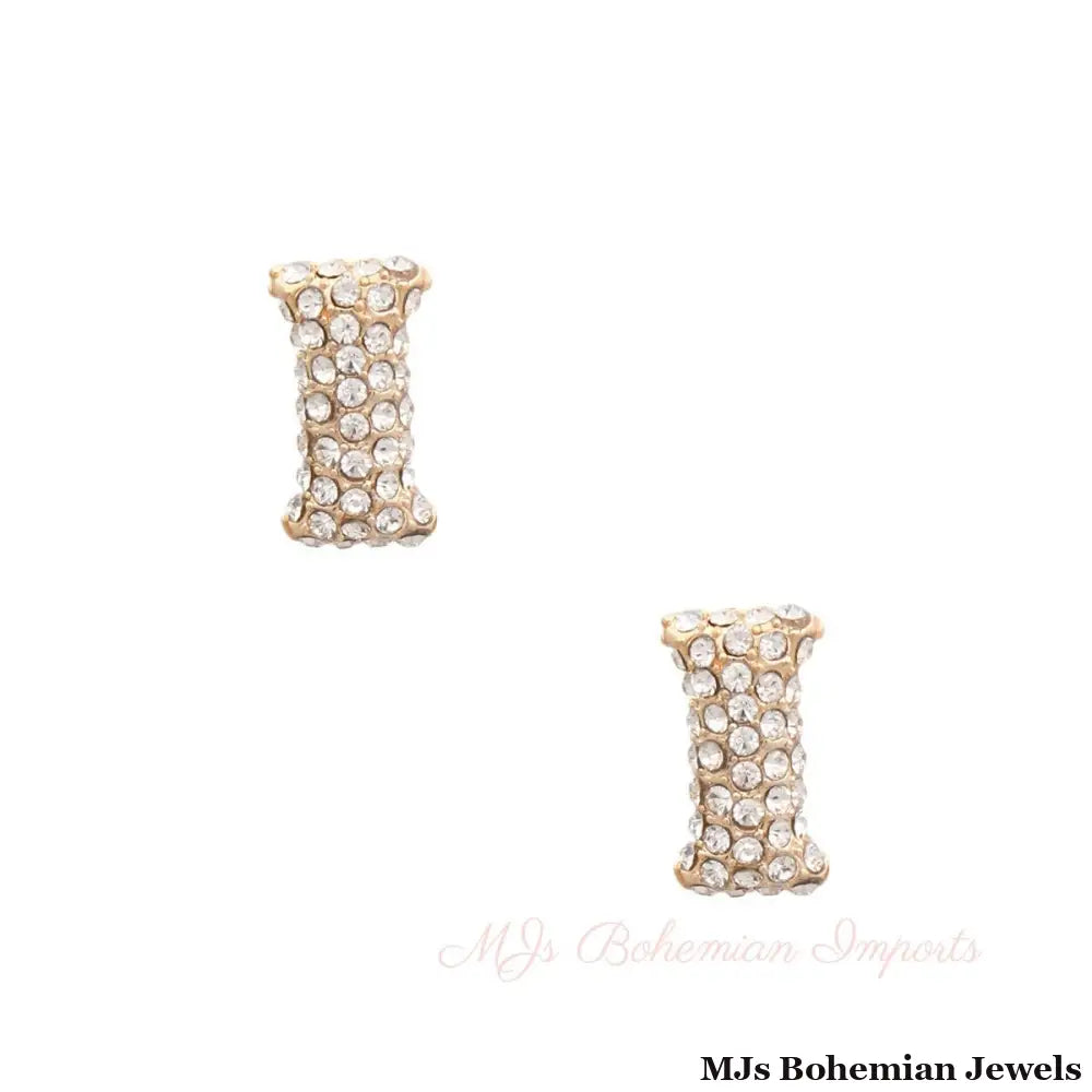 I Initial Rhinestone Studs