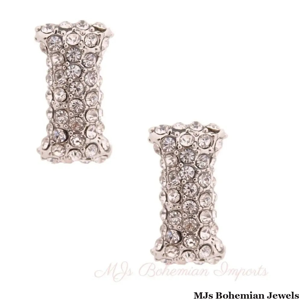 I Rhinestone Silver Studs