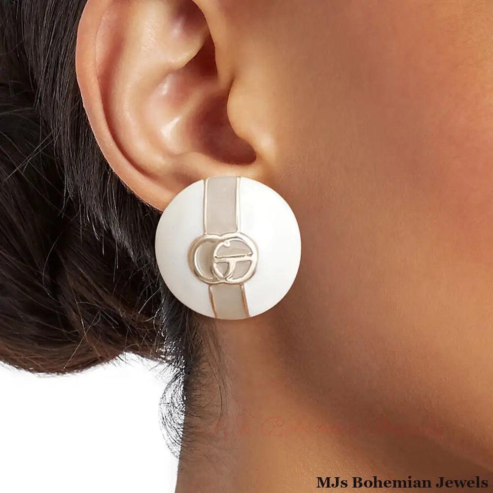 Ivory Elegance Dome Studs - Bespoke Style