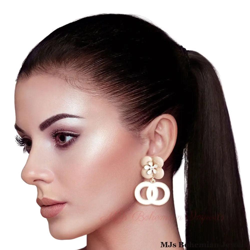 Ivory Essence Earrings - Bespoke Blooms