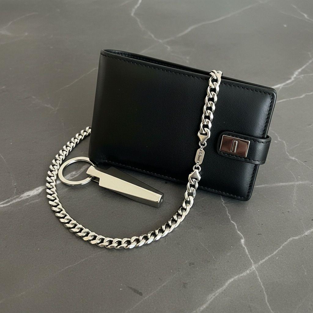 Mens 20in10mm Silver Stainless Steel Curb Chain