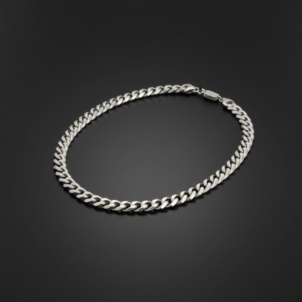 Mens 20in10mm Silver Stainless Steel Curb Chain