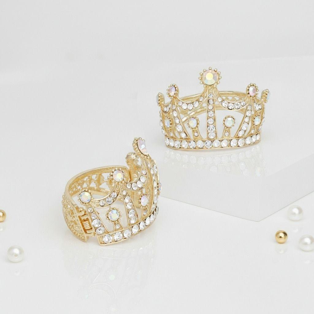 Cuff Royalty Gold Crown Luxe Crystal Bracelet