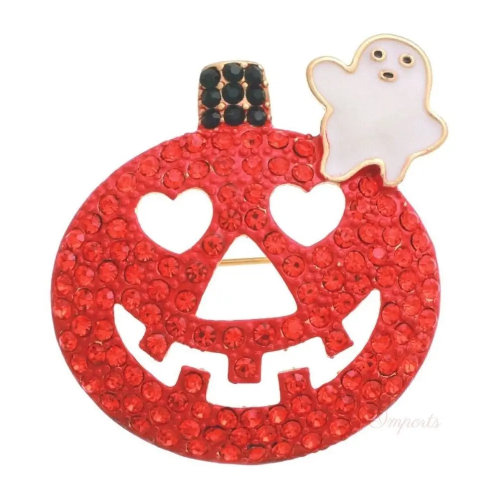 Jack O Lantern Ghost Brooch