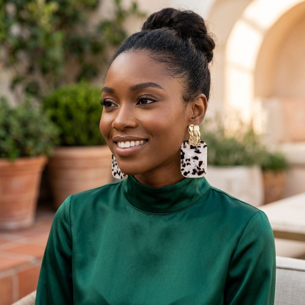 Drop Oversized Leopard Shell Opulent Earrings