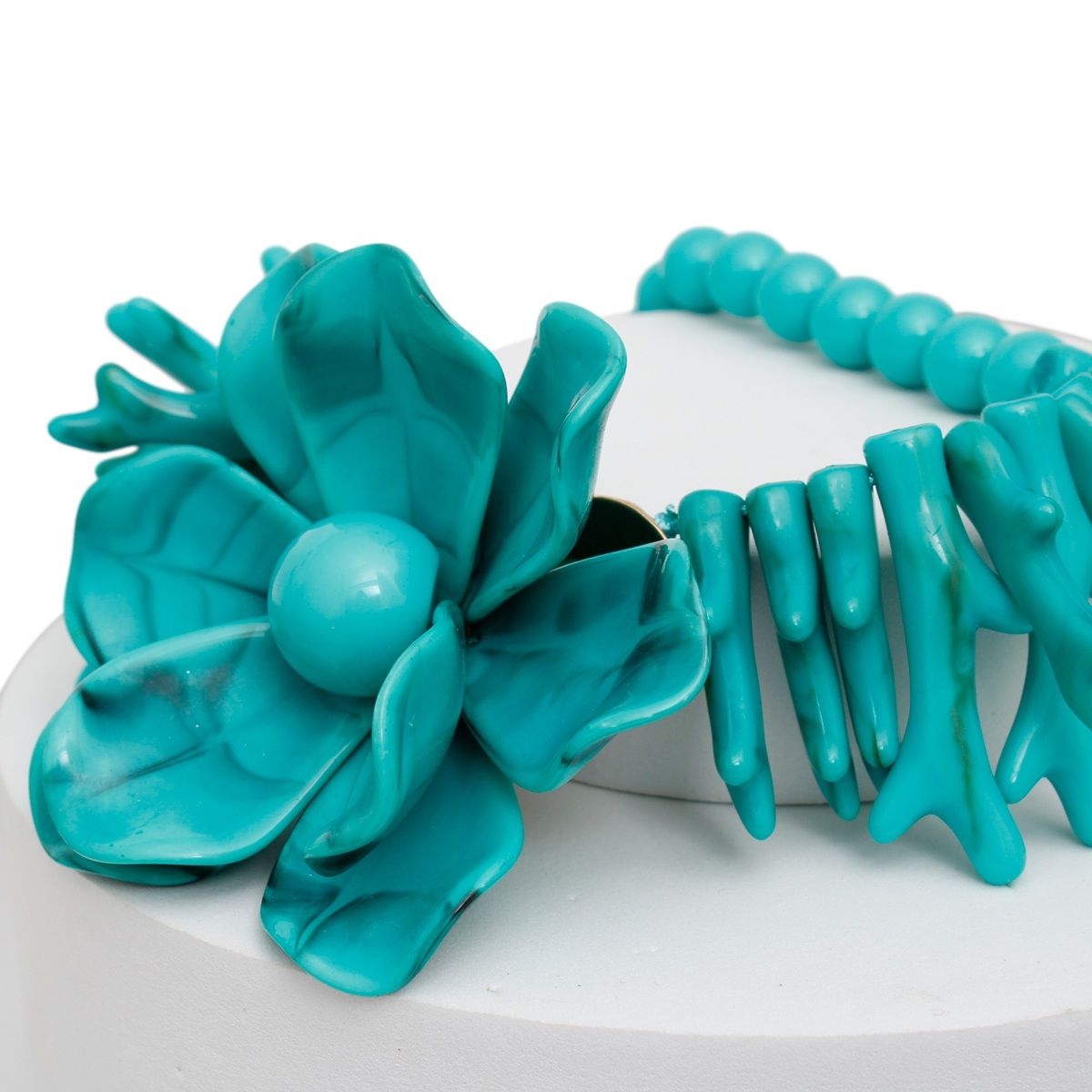 Collar Turquoise Exotic Goddess Floral Necklace