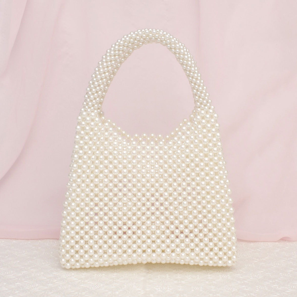 Top Handle Luxe Lady Cream Pearl Hollywood Handbag