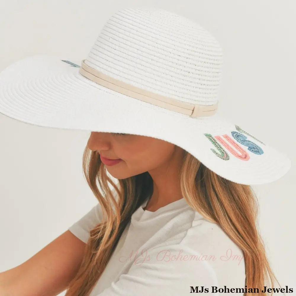 JUST CHILL OUT White Floppy Hat