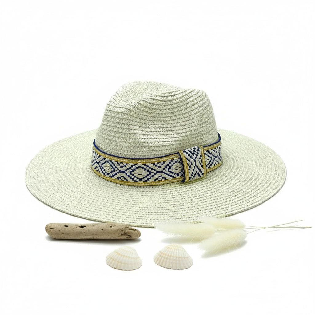 Ivory Straw Panama Fedora