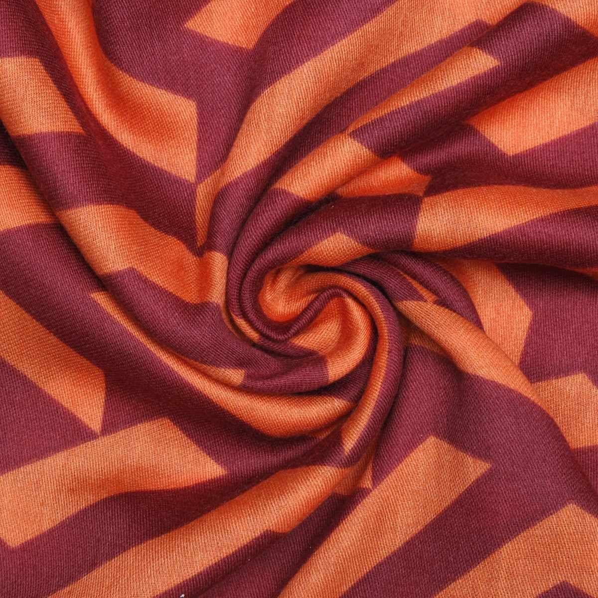 Kimono Geo Print Orange and Rust for Women