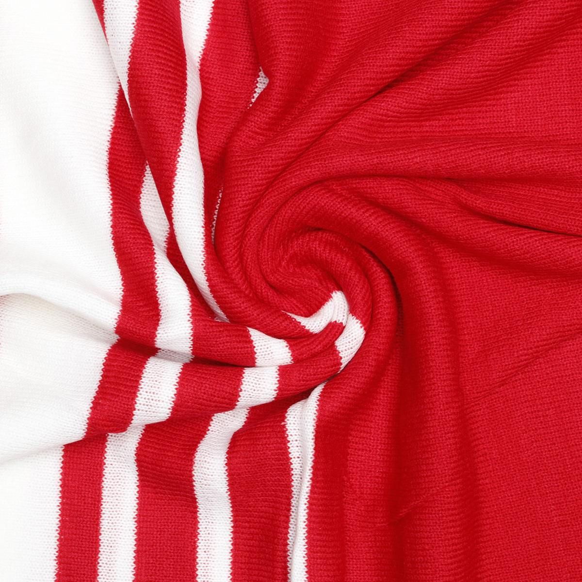 Ruana Red and White Stripe for Women