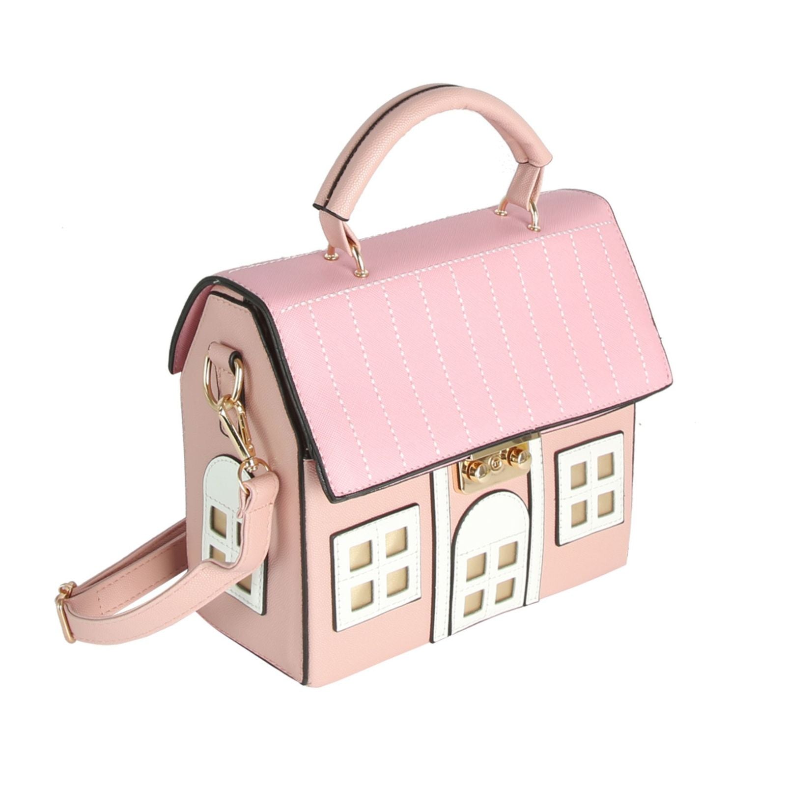 Top Handle Pink Cottage Dollhouse Handbag