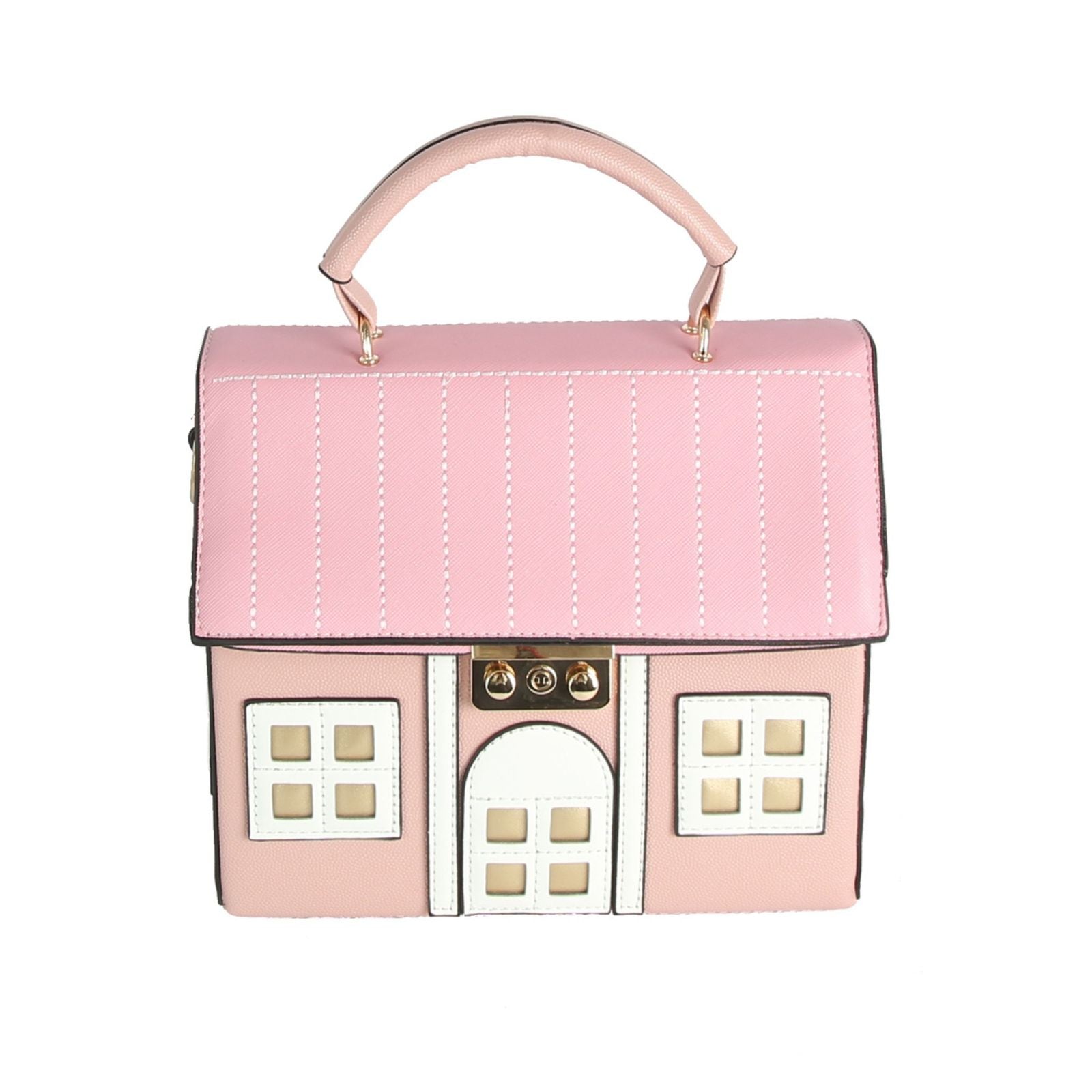 Top Handle Pink Cottage Dollhouse Handbag