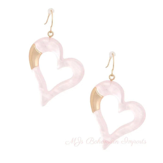 Light Pink Matte Gold Earrings
