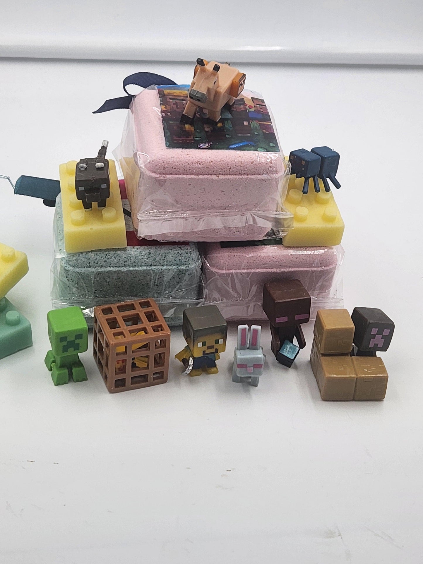 Bath Bombs for Kids with MineCrafter Toys Inside - BANG - BOOM - TNT - MADE in US, Natural Ingredients (12 Count)