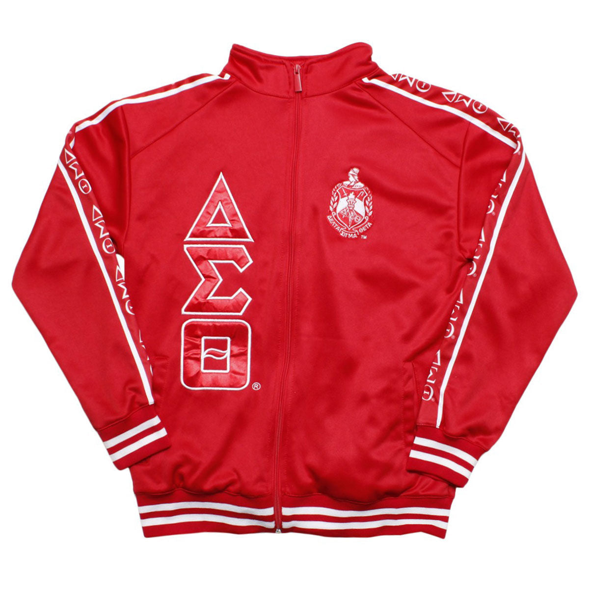DST Greek Apparel XL Red Zip Up Track Jacket